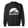 Cleveland Baseball Skyline Retro Tshirt Sweatshirt