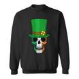 Cool St Patricks Day Irish Skull Sweatshirt