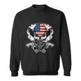 Cool Sugar Skull Cowboy Hat American Flag 4Th Of July Sweatshirt