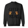 Creep It Real Cat Halloween Quote Sweatshirt