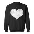 Cute Heart Valentines Day Vintage Distressed Sweatshirt