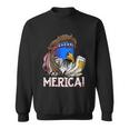 Eagle Mullet 4Th Of July Beer Usa American Flag Merica Cool Gift Sweatshirt