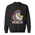 Eagle Mullet 4Th Of July Beer Usa American Flag Merica Meaningful Gift Sweatshirt