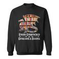 Easily Distracted By Dragons And Books V2 Sweatshirt