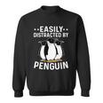 Easily Distracted By Penguins Gentoo Adelie Penguin Lovers Gift Sweatshirt