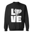 Elephant Love Gifts Cute Elephant Graphic Save Animal Lover Sweatshirt