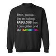 Fabulous Glitter And Rainbows Funny Gay Pride Tshirt Sweatshirt