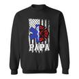 Firefighter Proud Papa Fathers Day Firefighter American Fireman Father V2 Sweatshirt