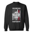 Firefighter Red Line Flag Fireman Wife Mom Volunteer Firefighter Sweatshirt