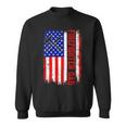 Firefighter Retro American Flag Firefighter Dad Jobs Fathers Day V2 Sweatshirt