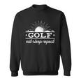 Funny Vintage Golf Eat Sleep Repeat Golfing Fan Sweatshirt
