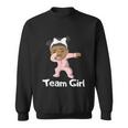 Gender Reveal Party Team Girl Cute Dabbing Black Baby Sweatshirt