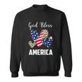 God Bless America Leopard Christian 4Th Of July Sweatshirt