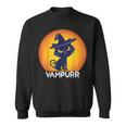 Halloween 2021 Cat Vampurr Vampire Funny Costume Men Women Sweatshirt Graphic Print Unisex