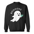 Halloween Booooks Ghost Reading Boo Read Books Library Sweatshirt