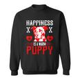 Happiness Is A Warm Puppy Cute Dog Pitbull Dad Sweatshirt