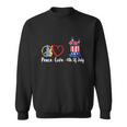 Happy Peace Love 4Th Of July Sublimation Sweatshirt