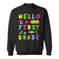 Hello Miss First Grade Back To School Teachers Kida Sweatshirt