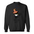 Hiss Off Cat Witch Hat Halloween Quote Sweatshirt