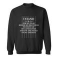 I Stand For My Flag Veterans Proud American Family Graphic Design Printed Casual Daily Basic Sweatshirt