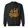 Its Fall Yall Red Leaf Pumpkin Fall Leaves Thanksgiving Graphic Design Printed Casual Daily Basic Sweatshirt