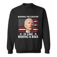 Joe Biden Falling Off Bike Running The Country Is Like Riding A Bike V3 Sweatshirt