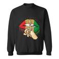 Juneteenth Free Ish Since 1865 Lips African Melanin Girl Sweatshirt