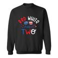 Kids Red White And Two 2Nd Birthday 4Th Of July Firework Boy Sweatshirt