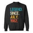 Legend Since July 1982 40 Year Old Bday 40Th Birthday Sweatshirt