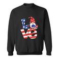 Love Gnome American Flag Funny 4Th Of July Sweatshirt