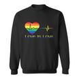 Lovely Lgbt Gay Pride Heartbeat Lesbian Gays Love Is Love Cool Gift Sweatshirt