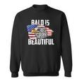 Mens Bald Is Beautiful July 4Th Eagle Patriotic American Vintage Sweatshirt