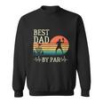 Mens Best Dad By Par Vintage Disc Golf Funny Fathers Day Sweatshirt