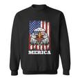 Merica Eagle Mullet 4Th Of July American Flag Stars Stripes Gift Sweatshirt