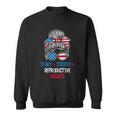 Messy Bun American Flag Stars Stripes Reproductive Rights Gift V4 Sweatshirt