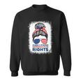 Messy Bun American Flag Stars Stripes Reproductive Rights Meaningful Gift V2 Sweatshirt