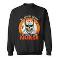 My Broom Broke So Now I Am Nurse Halloween Design Sweatshirt