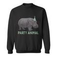 Party Animal Hippo Birthday Hippo Birthday Sweatshirt