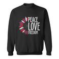 Peace Love Freedom For 4Th Of July Plus Size Shirt For Men Women Family Unisex Sweatshirt