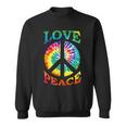 Peace Sign Love Retro 60S 70S Tie Dye Hippie Costume Sweatshirt