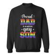 Proud Dad Of Awesome Gay Son Rainbow Pride Month Family Meaningful Gift Sweatshirt