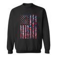 Red White Blue Tie Dye American Flag Vintage 4Th Of July Sweatshirt