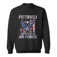 Retired Us Air Force Veteran Usaf Veteran Flag Vintage V2 Sweatshirt