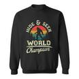 Retro Bigfoot Hide And Seek World Champion Sasquatch Sweatshirt