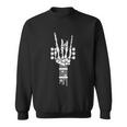 Rock Roll Skeleton Gift Guitar Music Lover Gift Sweatshirt