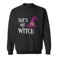 Shes My Witch Witch Hat Halloween Quote Sweatshirt
