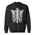 Skeleton Rib Cage Scary Halloween Costume Sweatshirt