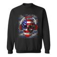 Skull Headphone Usa Flag 4Th Of July Sweatshirt