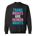 Trans Rights Are Human Rights Colors Logo Tshirt Sweatshirt