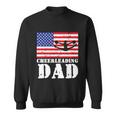 Usa American Distressed Flag Cheerleading Dad Men For Him Great Gift Sweatshirt